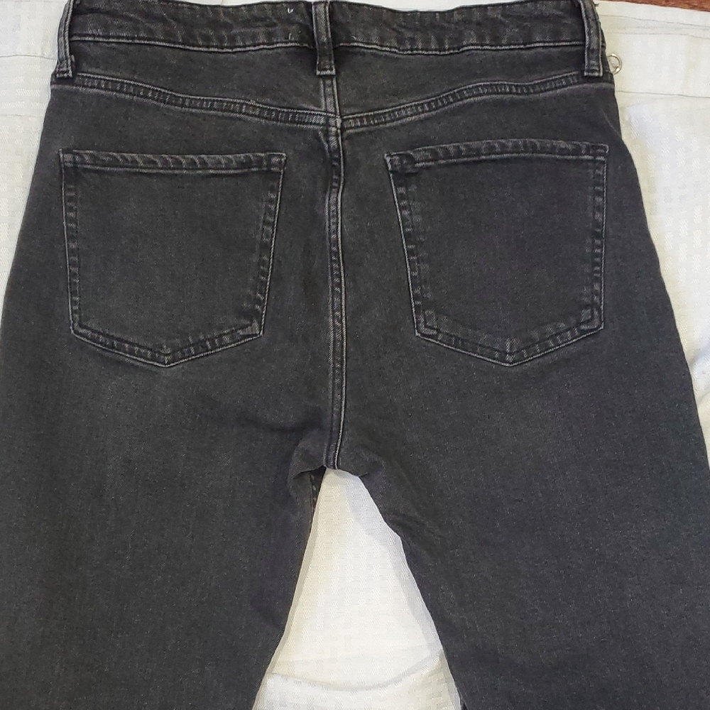 Zara Charcoal Distressed Crop Jeans - Picture 9 of 12